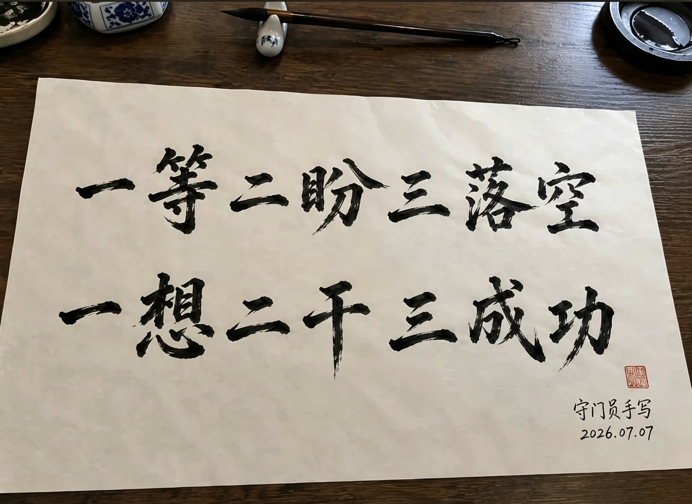 一等二盼三落空，一想二干三成功，你还在犹豫的时候别人已经迈出了第一步。